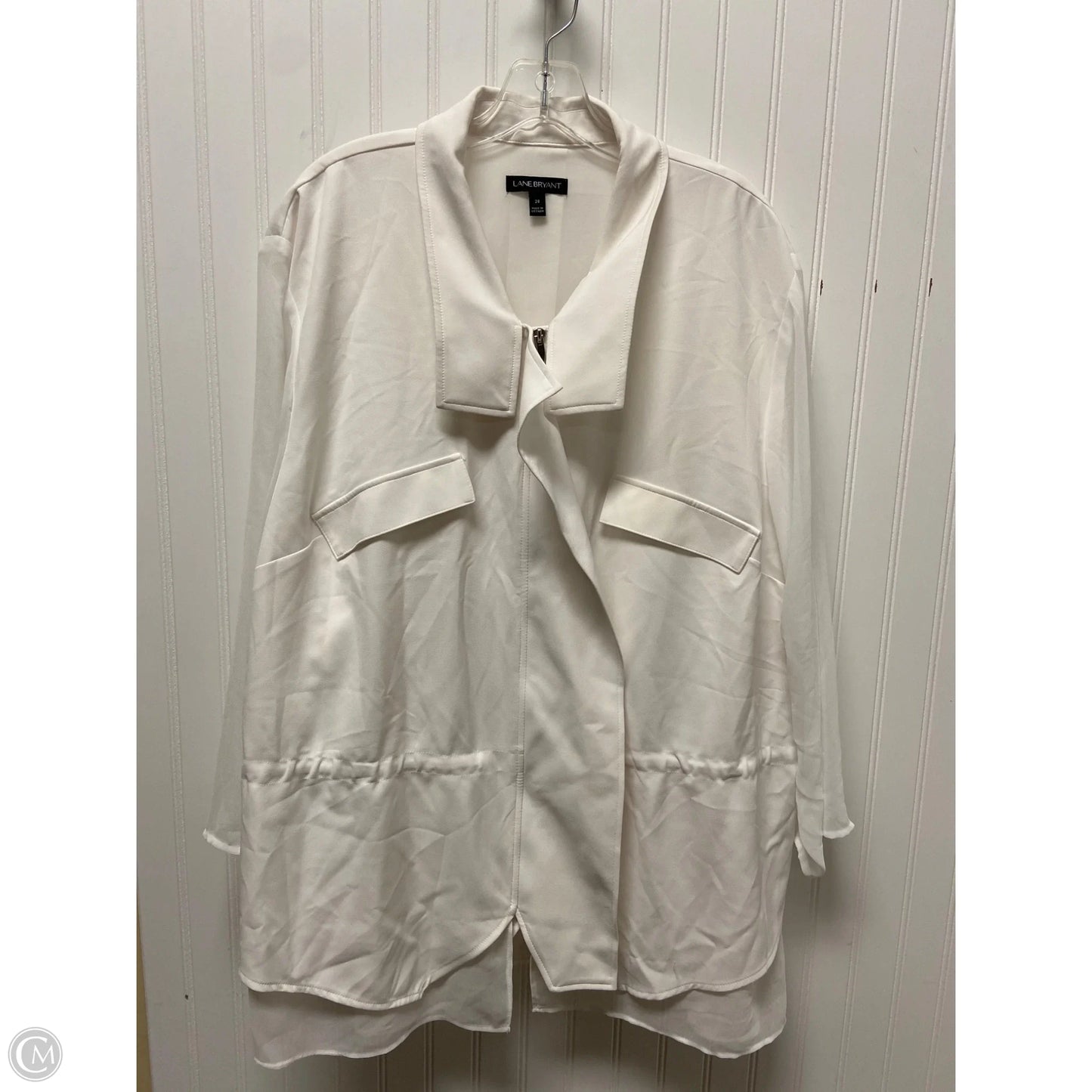 Jacket Shirt By Lane Bryant In White, Size: 4x