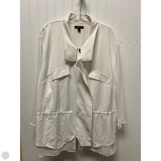 Jacket Shirt By Lane Bryant In White, Size: 4x