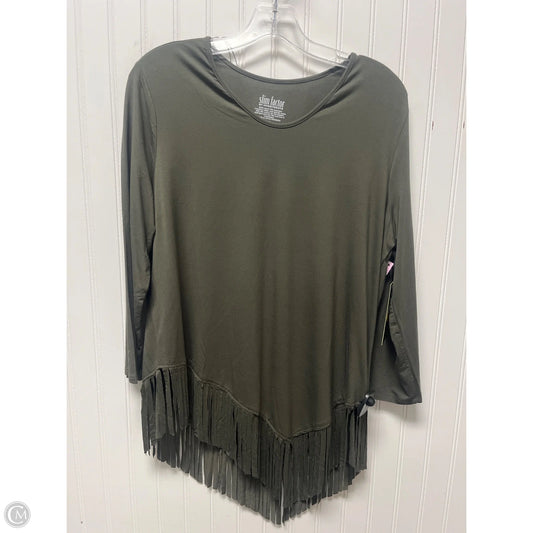 Top Long Sleeve By Investments In Green, Size: M