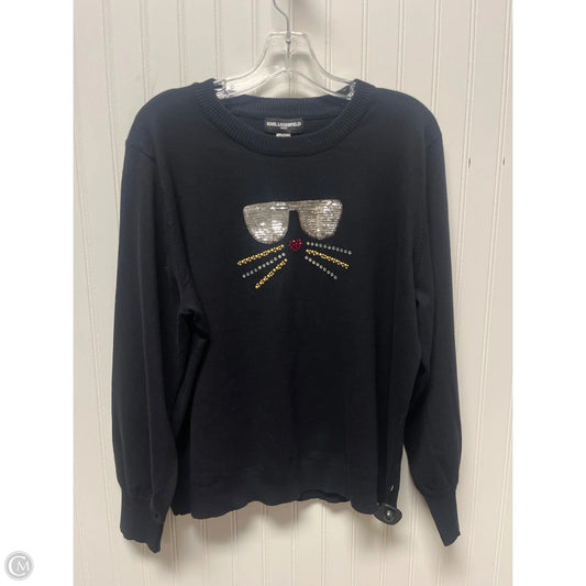 Sweater Designer By Karl Lagerfeld In Black, Size: Xl