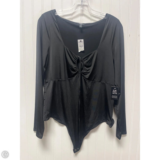 Bodysuit By Express In Black, Size: Xl
