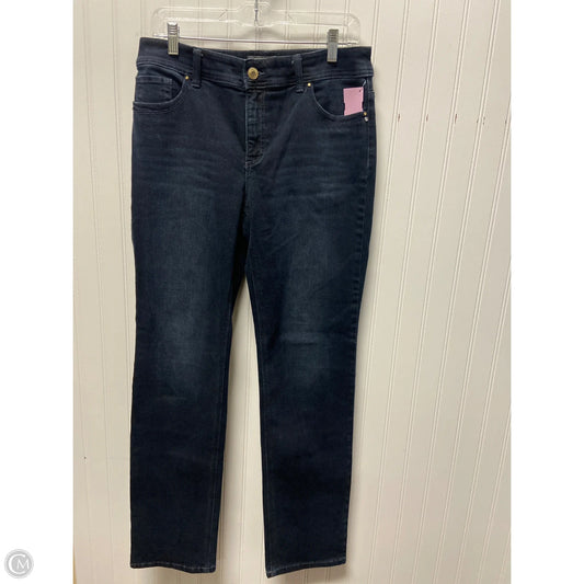 Jeans Straight By Chicos In Blue Denim, Size: 8