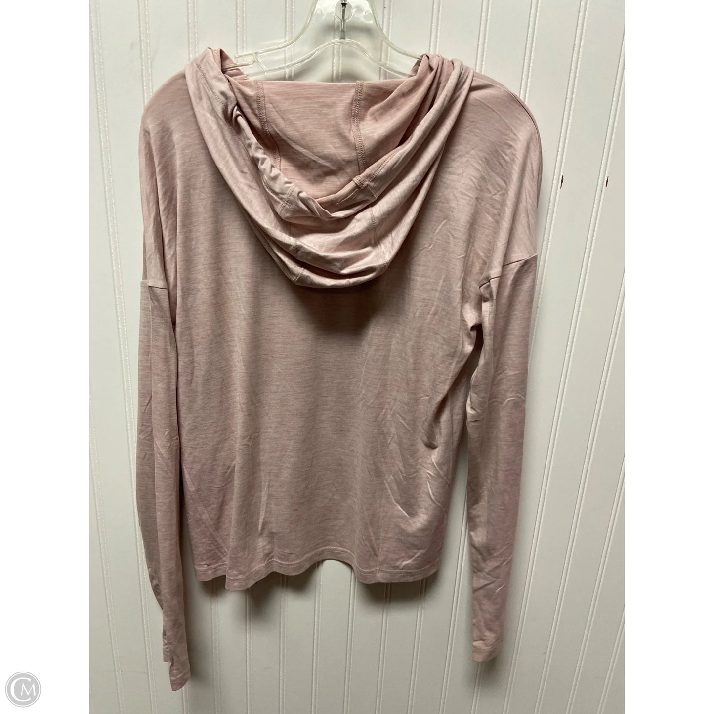 Athletic Top Long Sleeve Hoodie By Spyder In Pink, Size: M