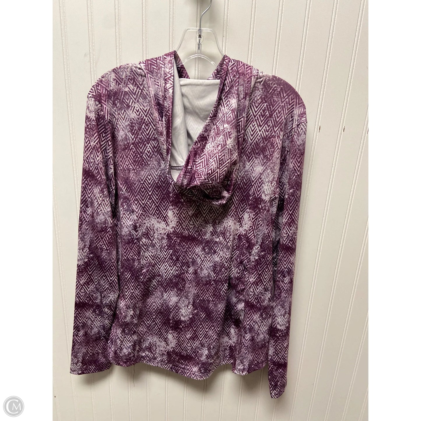 Athletic Top Long Sleeve Hoodie By Clothes Mentor In Purple & White, Size: M
