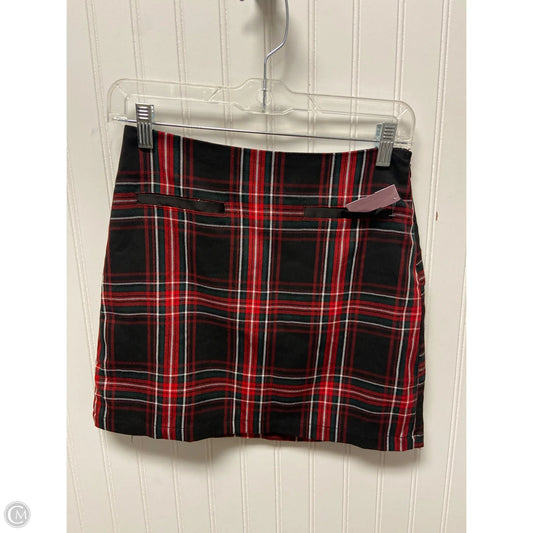 Skirt Mini & Short By Francesca's In Plaid Pattern, Size: 2