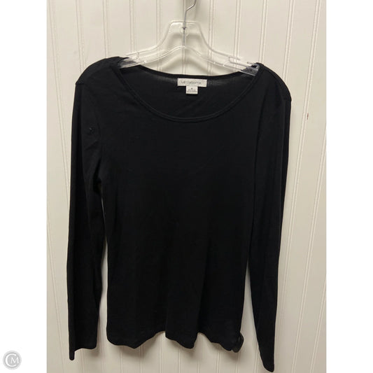 Top Long Sleeve Basic By Liz Claiborne In Black, Size: M