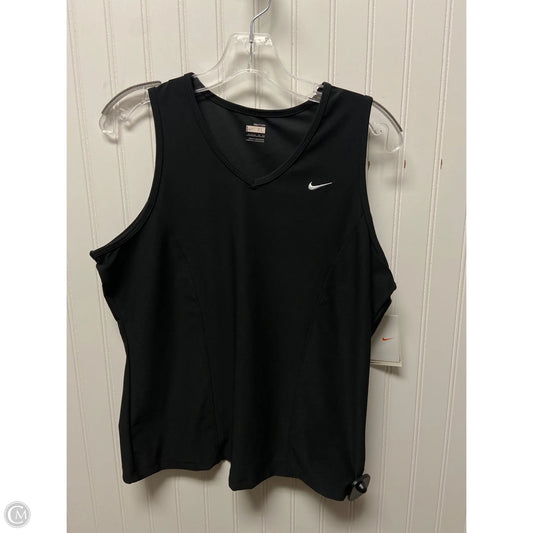 Athletic Tank Top By Nike In Black, Size: Xl