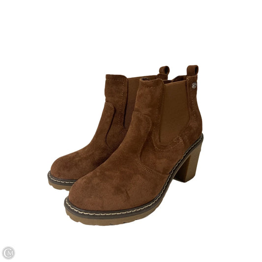 Boots Ankle Heels By Corkys In Brown, Size: 7