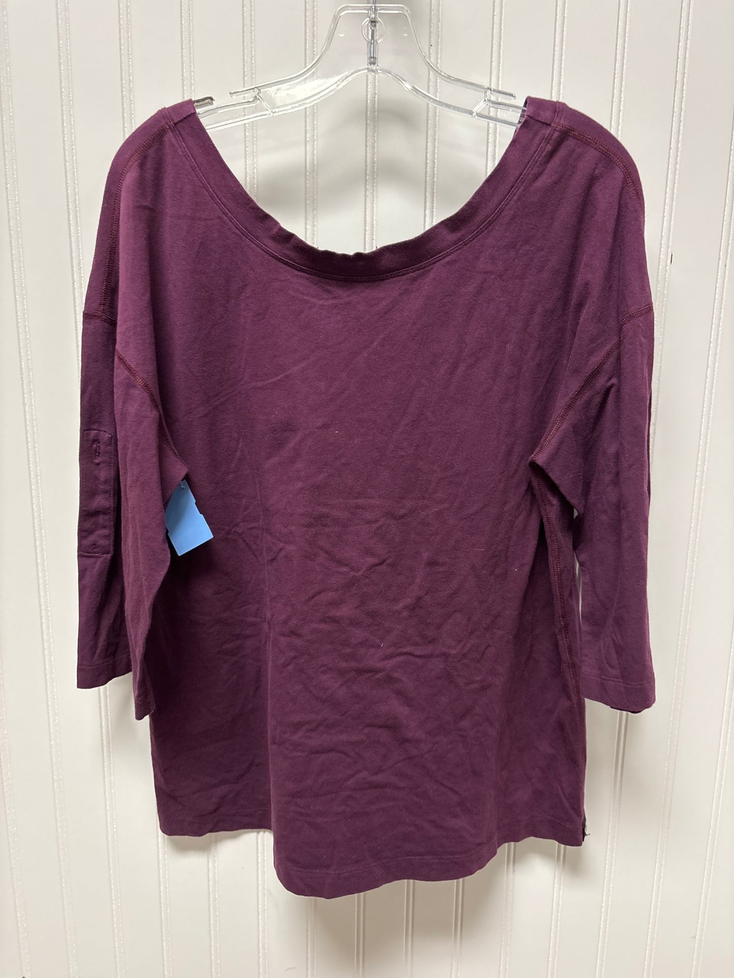 Athletic Top Short Sleeve By Lululemon In Purple, Size: M