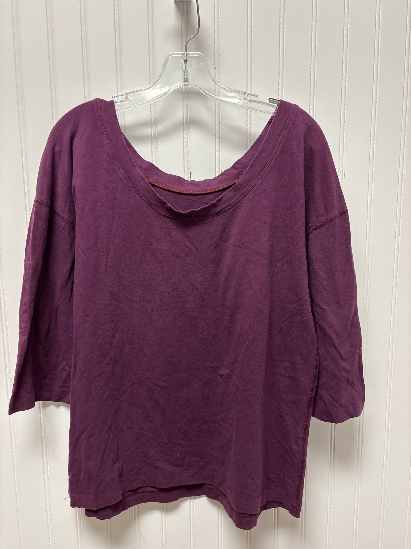 Athletic Top Short Sleeve By Lululemon In Purple, Size: M