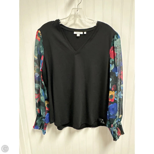 Top Long Sleeve By Chicos In Black, Size: L