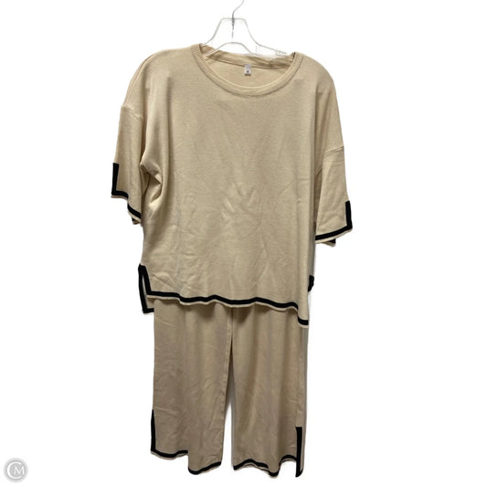 Pants Set 2pc By Cme In Black & Cream, Size: 8