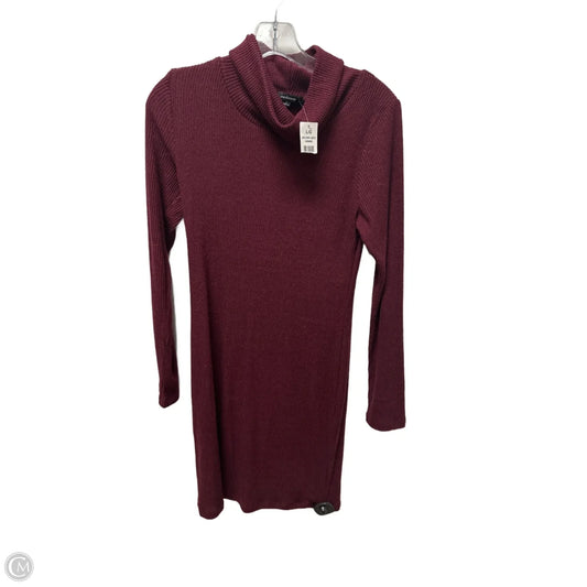 Dress Sweater By Ambiance Apparel In Maroon, Size: L