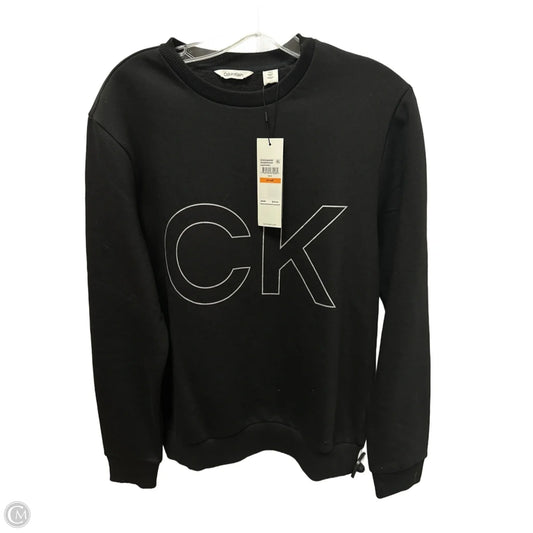 Sweatshirt Crewneck By Calvin Klein In Black, Size: S