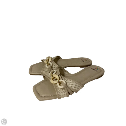 Sandals Flats By Clothes Mentor In Beige, Size: 9