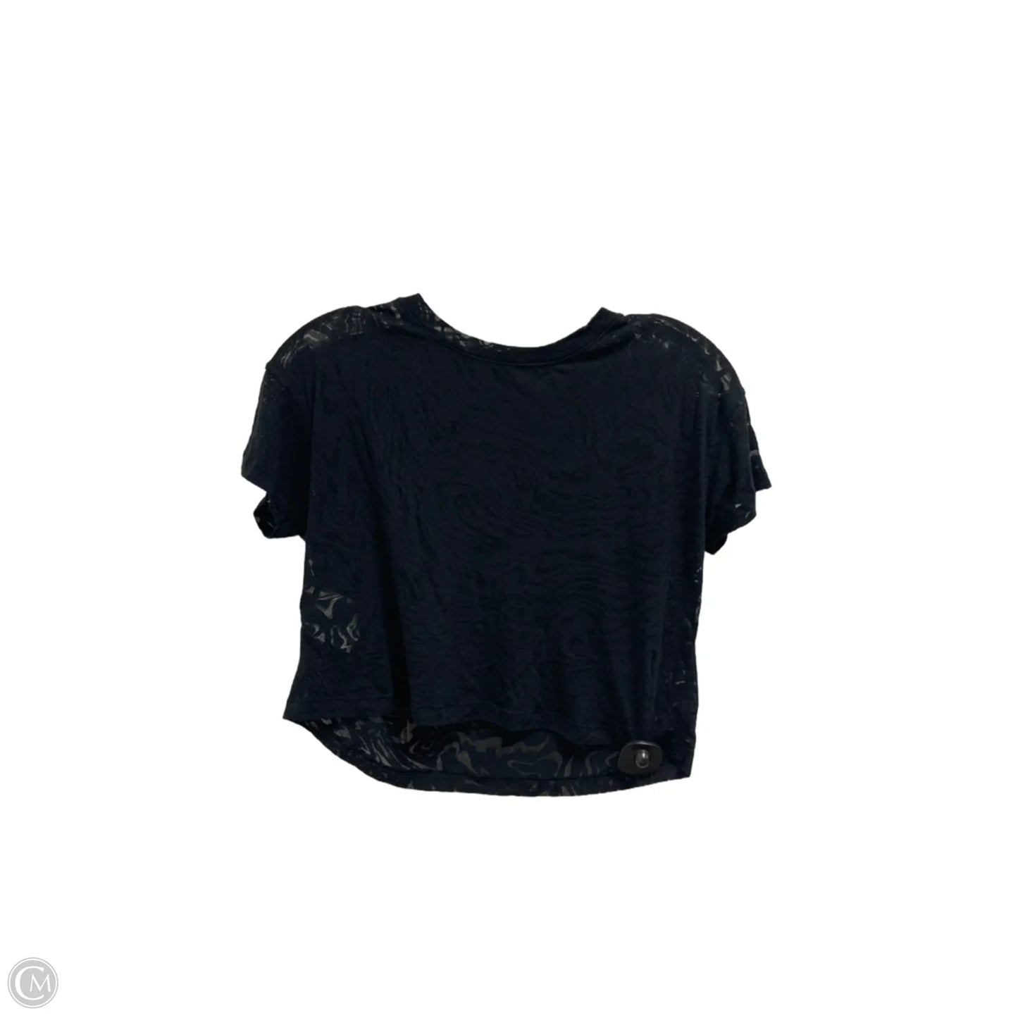 Athletic Top Short Sleeve By Lululemon In Black, Size: S