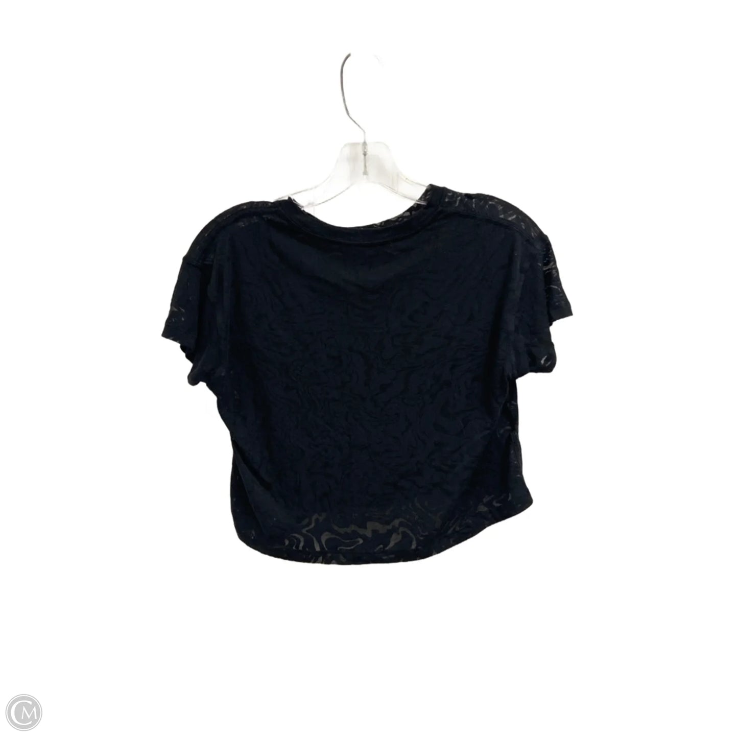 Athletic Top Short Sleeve By Lululemon In Black, Size: S