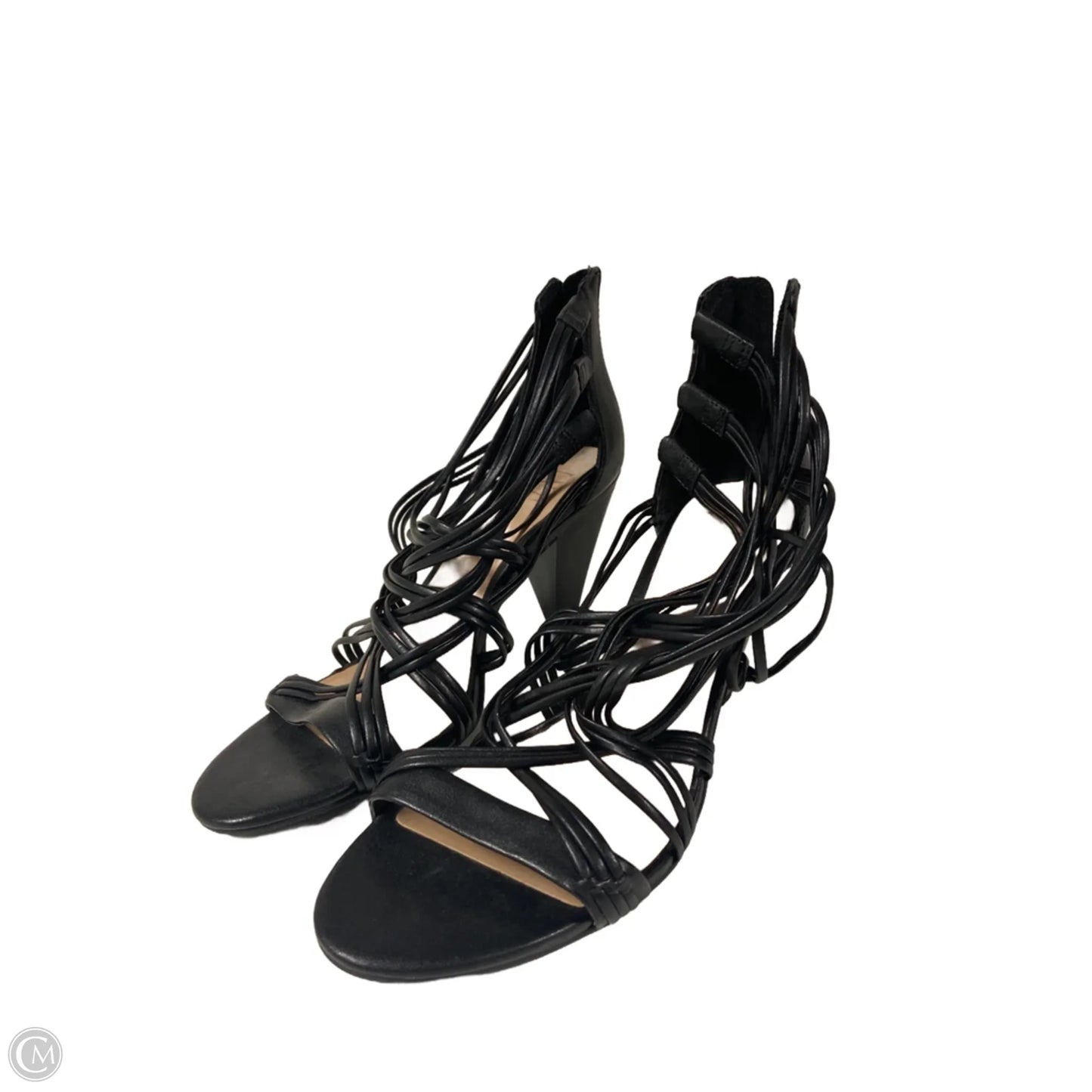 Sandals Heels Block By Inc In Black, Size: 7.5