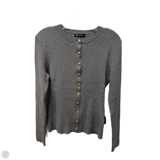Sweater Cardigan By Prettygarden In Grey, Size: L