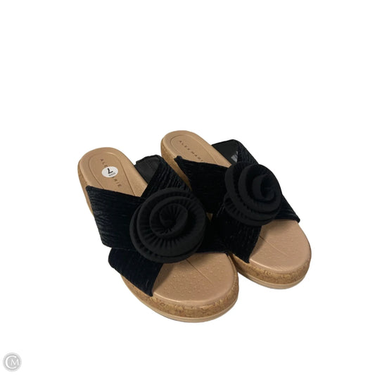 Sandals Heels Platform By Alex Marie In Black, Size: 7