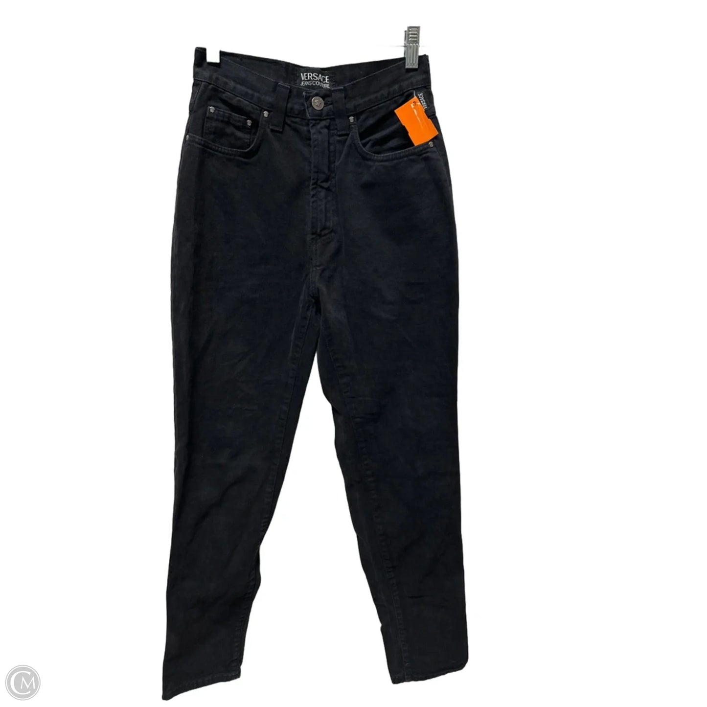 Jeans Luxury Designer By Versace In Black, Size: 4