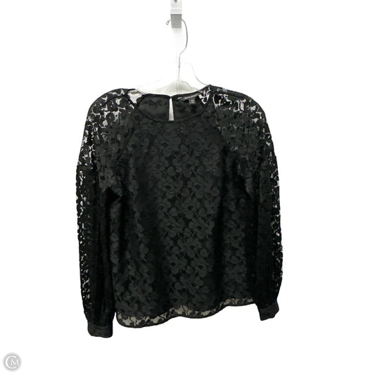 Top Long Sleeve By Banana Republic In Black, Size: Xs