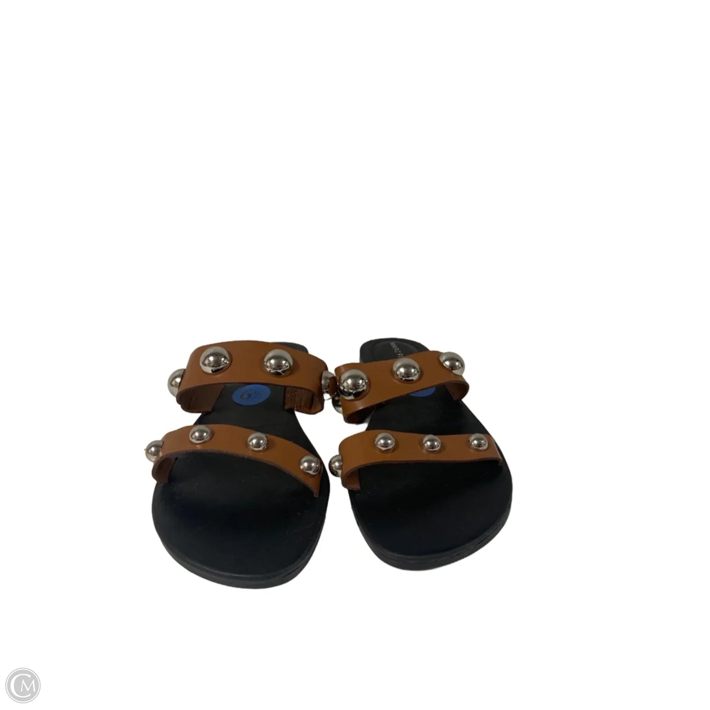 Sandals Flats By Marc Fisher In Black & Brown, Size: 6.5