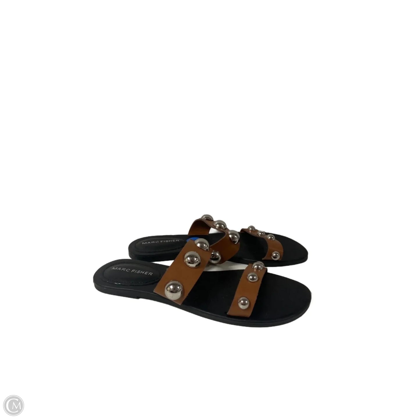 Sandals Flats By Marc Fisher In Black & Brown, Size: 6.5