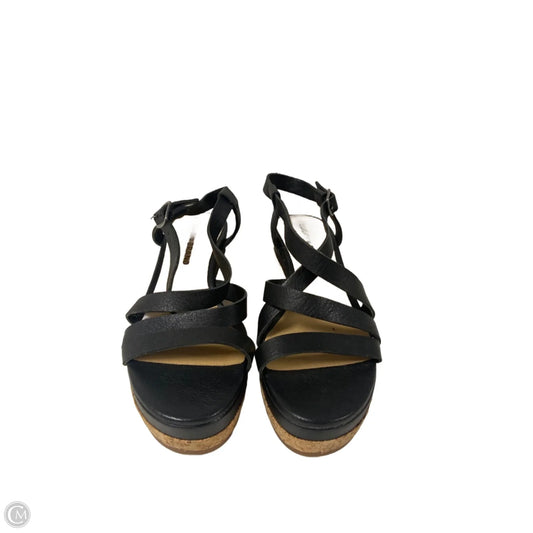 Sandals Heels Wedge By Lucky Brand In Black, Size: 7