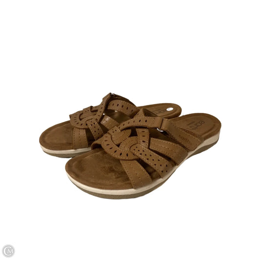 Sandals Flats By Earth In Brown, Size: 8.5