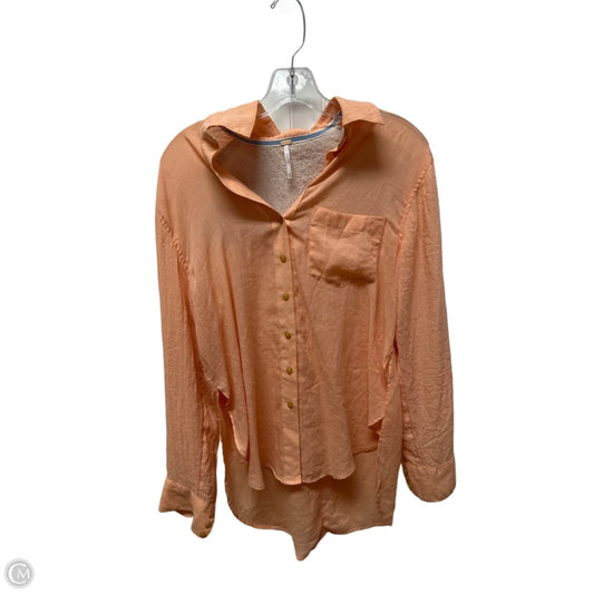 Top Long Sleeve By Free People In Orange, Size: Xs