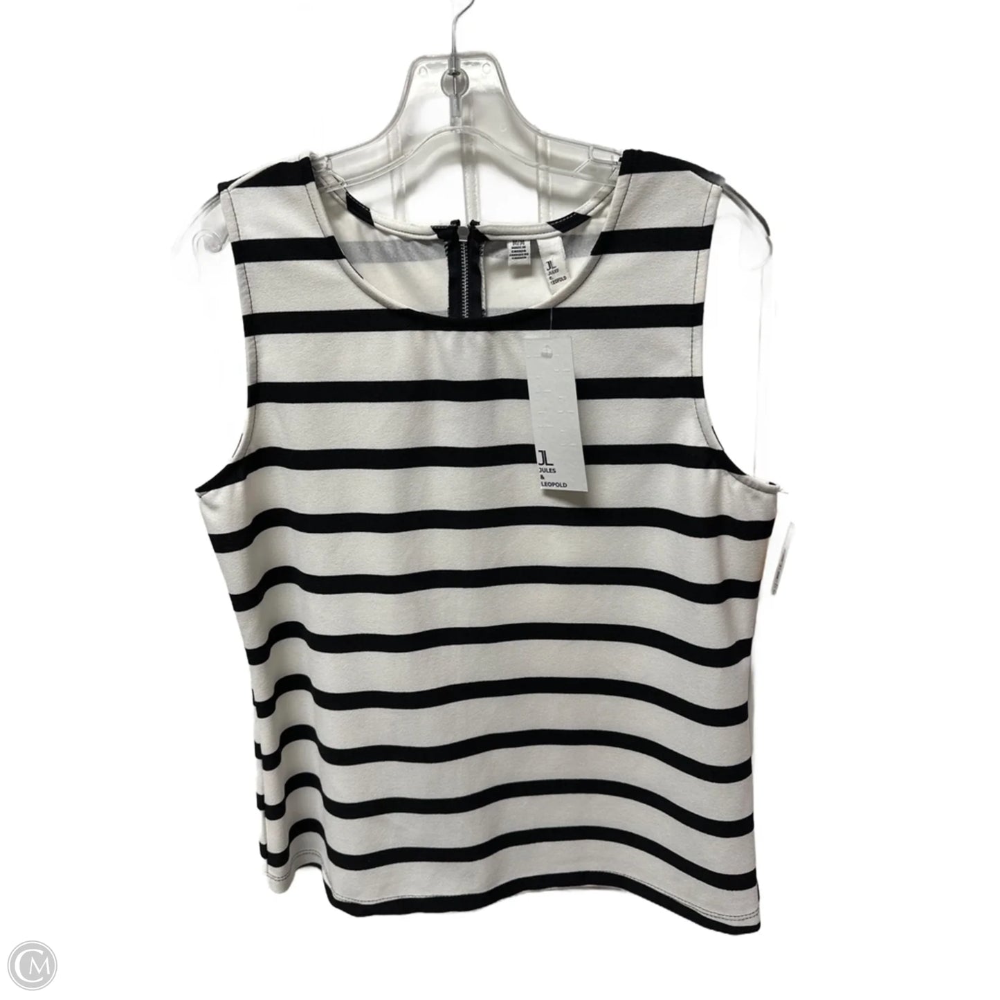 Top Sleeveless By Jules & Leopold In Striped Pattern, Size: M