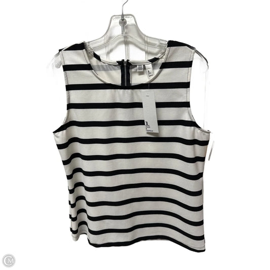 Top Sleeveless By Jules & Leopold In Striped Pattern, Size: M