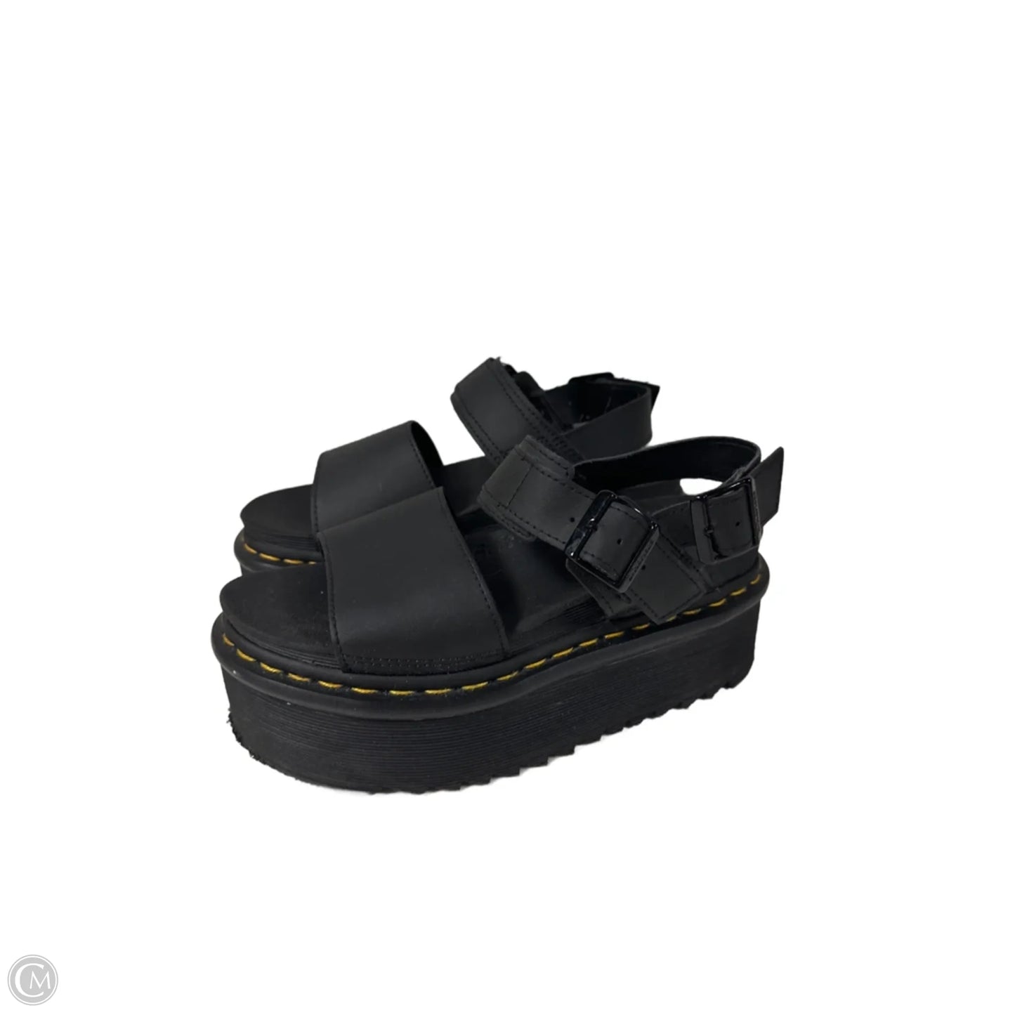 Sandals Heels Platform By Dr Martens In Black, Size: 6