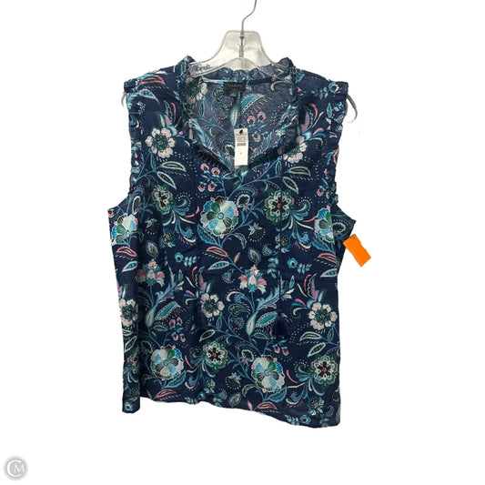 Top Sleeveless By Talbots In Paisley Print, Size: L