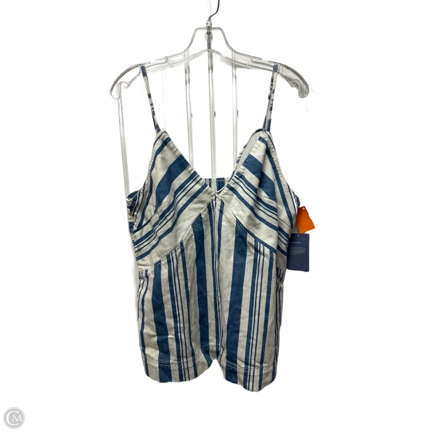 Top Sleeveless By Universal Thread In Striped Pattern, Size: L