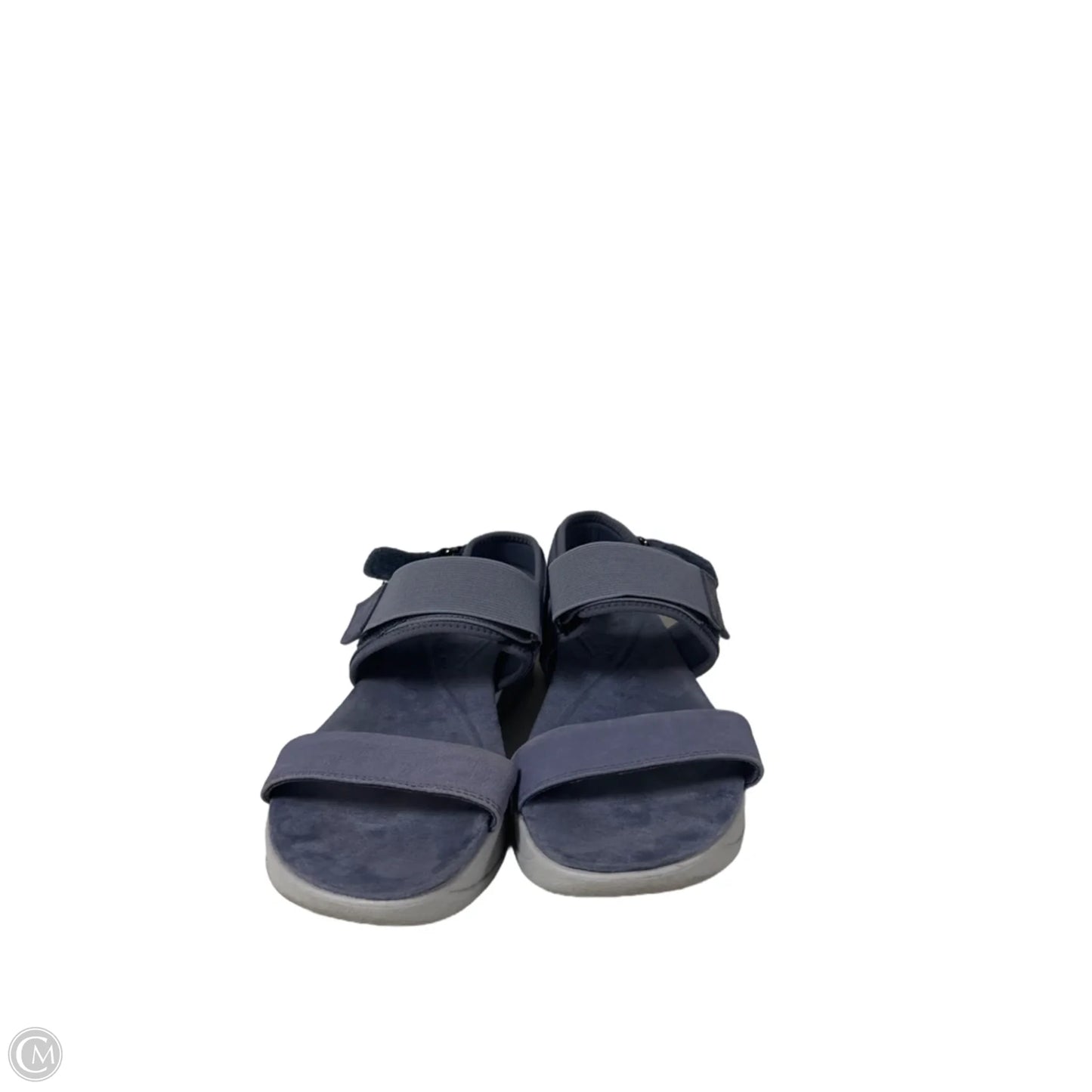 Sandals Heels Wedge By Asics In Blue, Size: 9