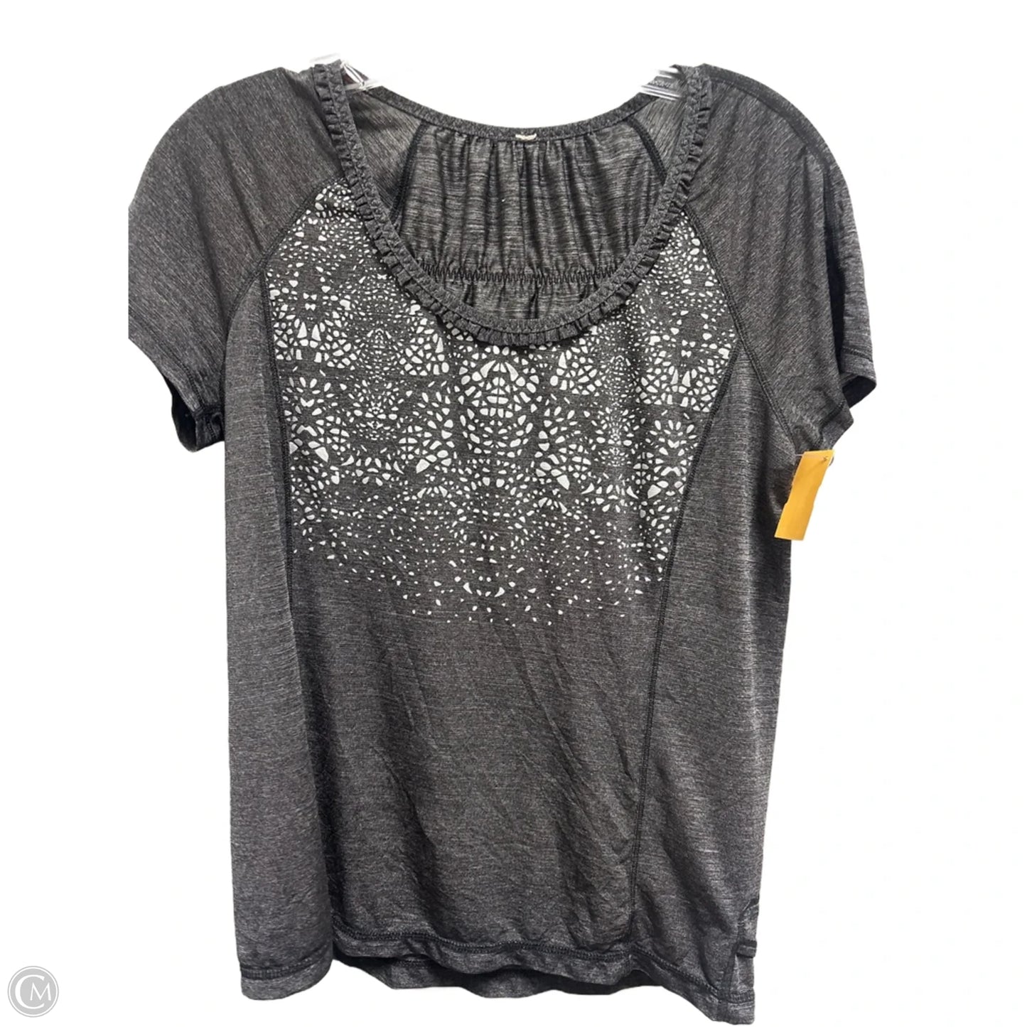 Athletic Top Short Sleeve By Lululemon In Grey, Size: S