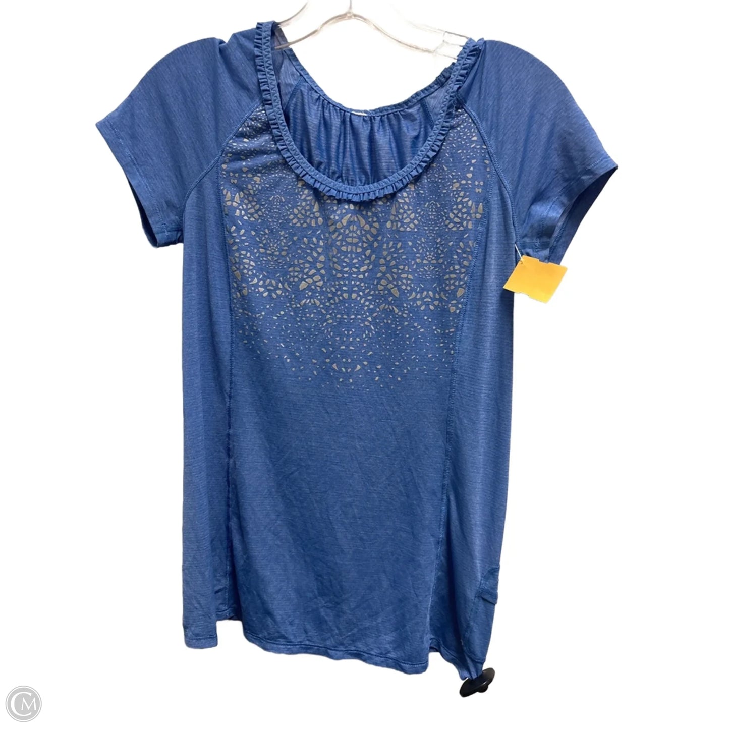 Athletic Top Short Sleeve By Lululemon In Blue, Size: S