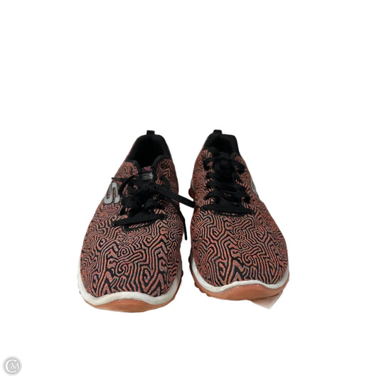 Shoes Athletic By Skechers In Black & Orange, Size: 9