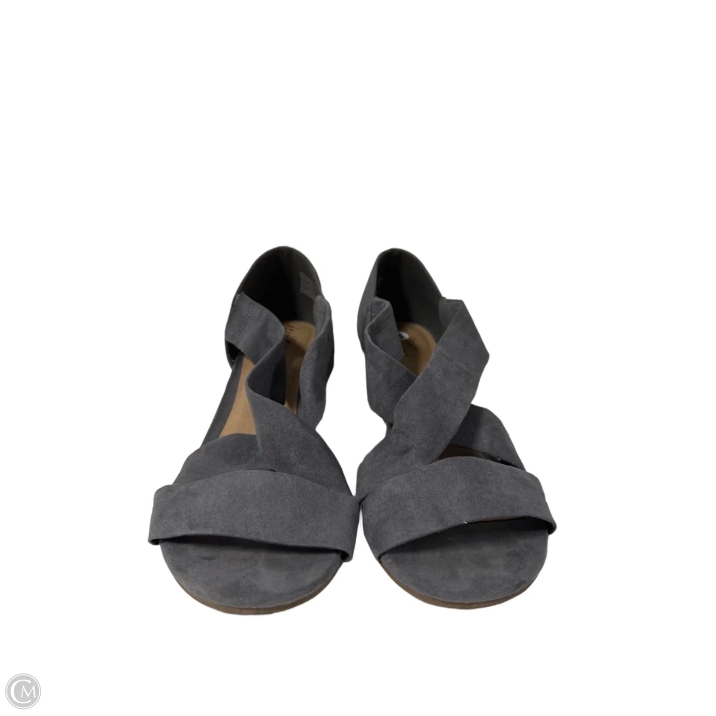 Sandals Heels Wedge By Dexflex In Grey, Size: 9