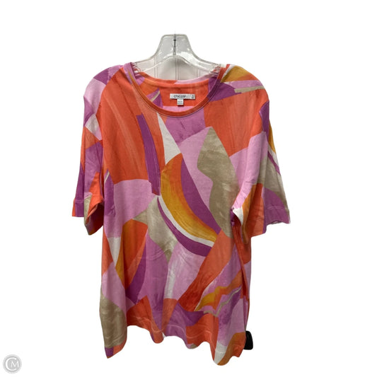 Top Short Sleeve By Chicos In Multi-colored, Size: 2x