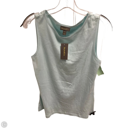 Top Sleeveless Basic By Style And Company In Blue, Size: M