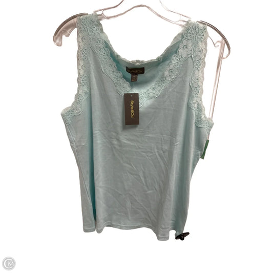 Top Sleeveless Basic By Style And Company In Blue, Size: M