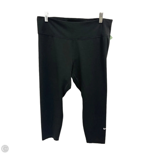 Athletic Leggings Capris By Nike In Black, Size: 1x