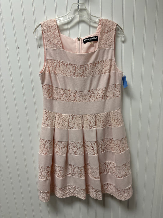 Dress Designer By Karl Lagerfeld In Pink, Size: M