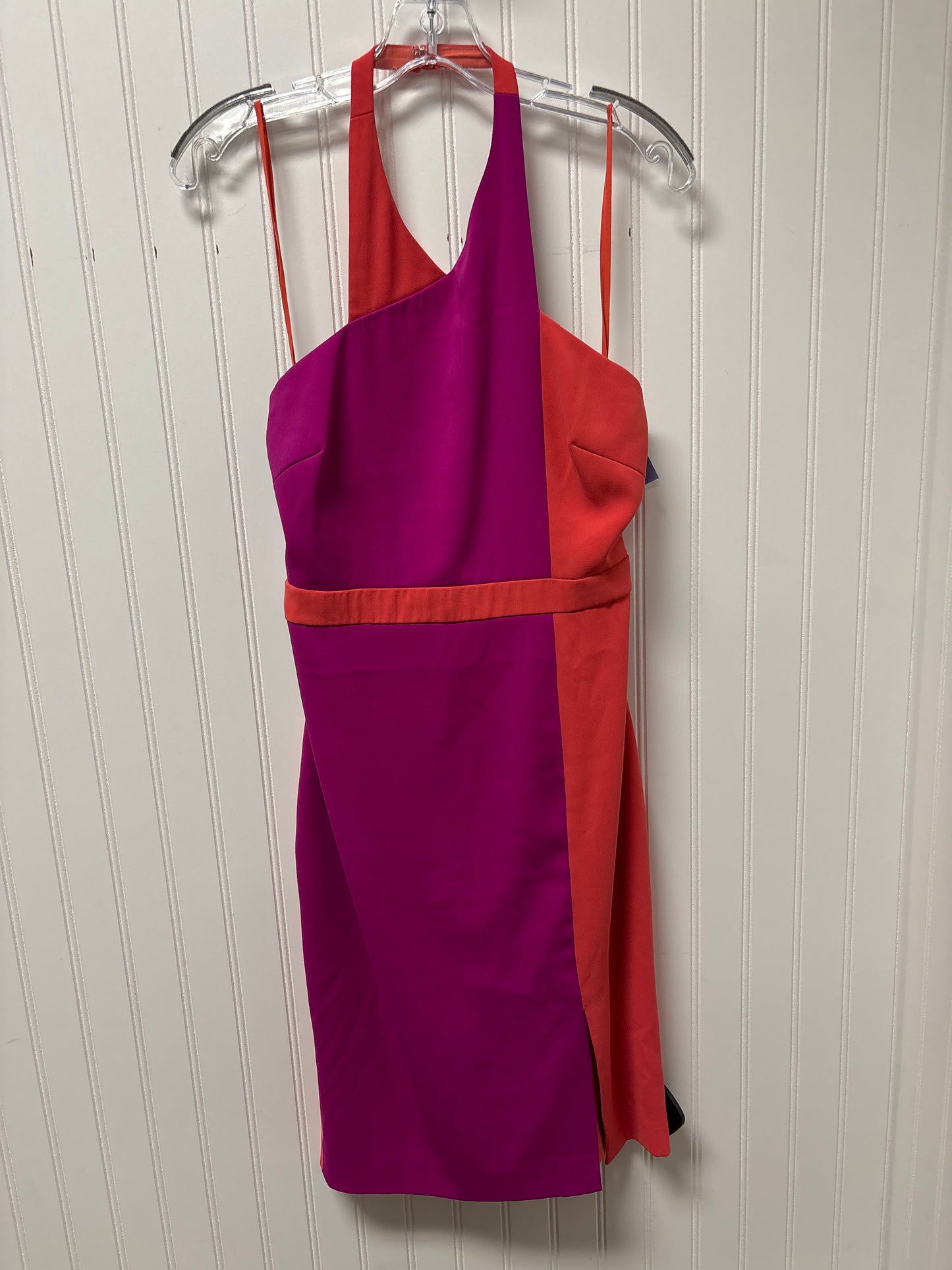 Dress Work By Badgley Mischka In Orange & Purple, Size: S