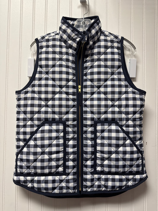 Vest Puffer & Quilted By J. Crew In Blue & White, Size: S