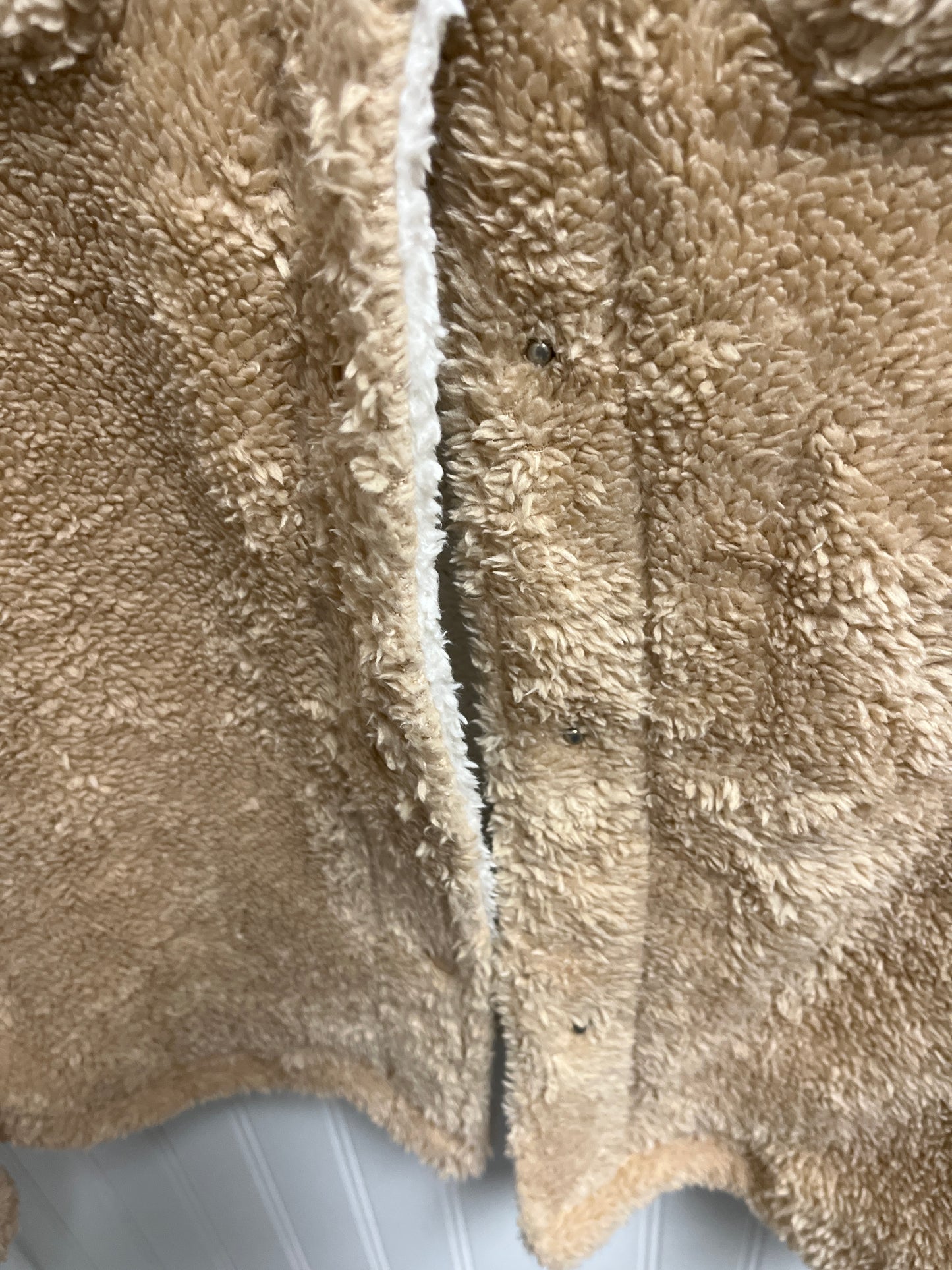 Coat Faux Fur & Sherpa By Olivia Sky In Tan, Size: Xl