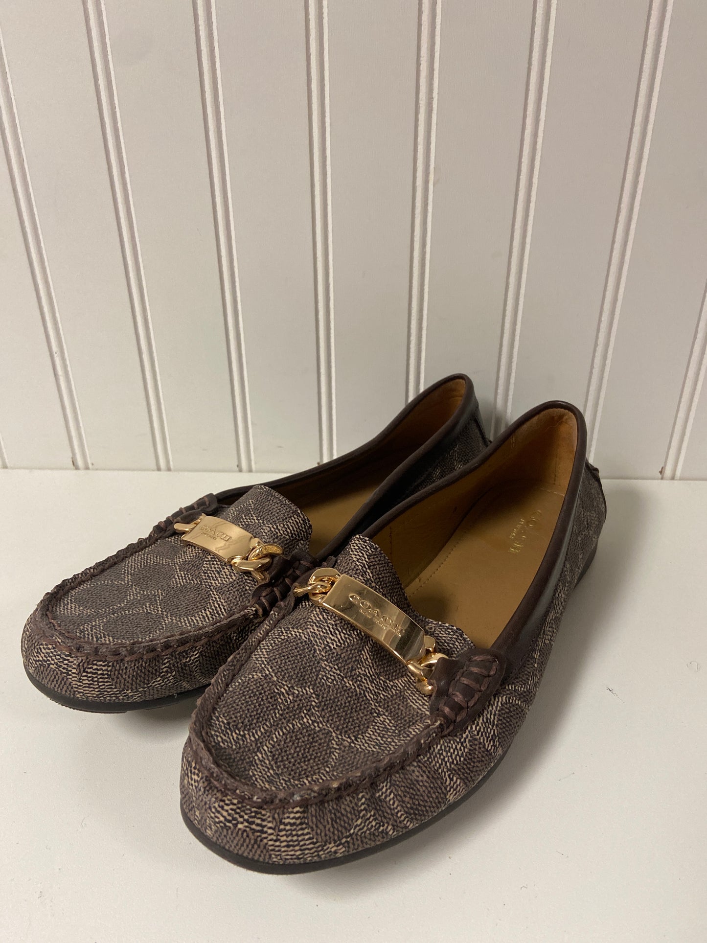 Shoes Designer By Coach In Brown, Size: 7.5